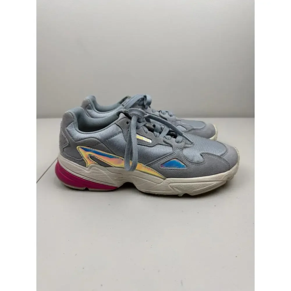 Adidas Womens Falcon Size 9.5 Light Gray Real Magenta EG2676‎